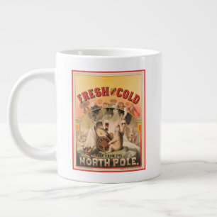 Eisbären erfreuen sich an Tasse von Lagerbier