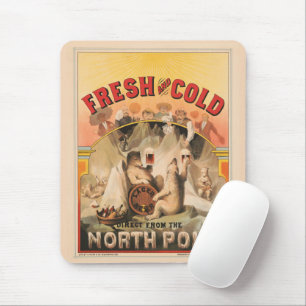 Eisbären erfreuen sich an Tasse von Lagerbier Mousepad