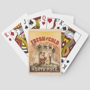 Eisbären erfreuen sich an Tasse von Lagerbier Spielkarten