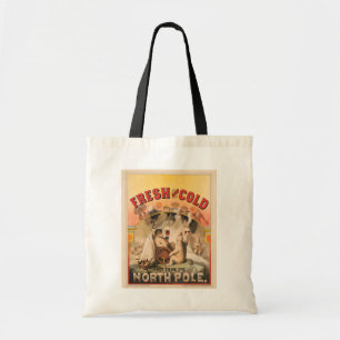 Eisbären erfreuen sich an Tasse von Lagerbier Tragetasche