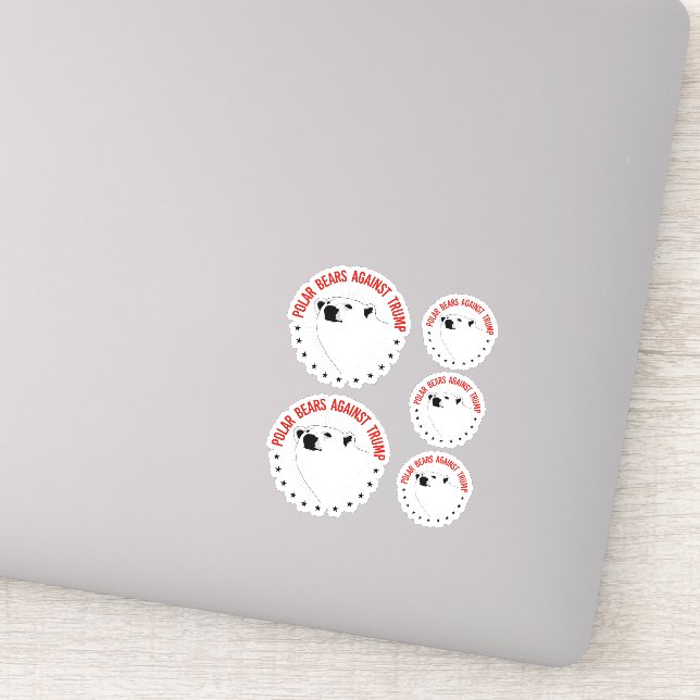 Eisbären gegen Trump Aufkleber (Detail)