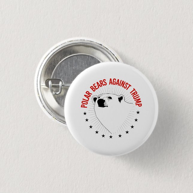 Eisbären gegen Trump Button (Vorne & Hinten)