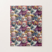Eisbären in Designer-Skibekleidung