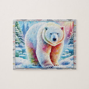 Eisbären-Mosaik, Wilde Tiere, Fliesen, Geschenk, Puzzle