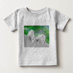 Eisbären, Nördliche Lichter Baby T-shirt