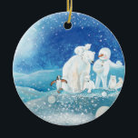 Eisbären, Polar Fox, Kaiserpinguin und Snowman Keramik Ornament<br><div class="desc">Polar Bären,  Polar Fox,  Kaiserpinguin und die Schneemänner > Dort,  weit in die eiskalten Orte,  wo die heißen Sonnenstrahlen nie scheinen,  dehnt das Land des Schneemans aus.</div>
