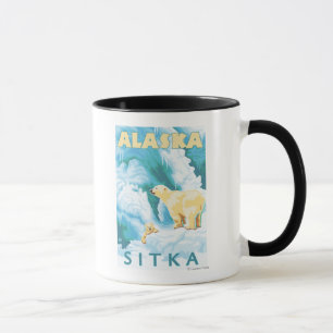 Eisbären u. CUB - Sitka, Alaska Tasse