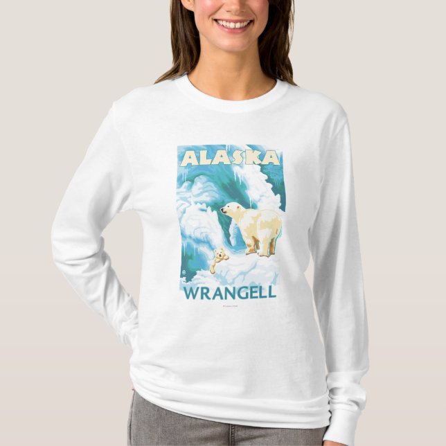 Eisbären u. CUB - Wrangell, Alaska T-Shirt (Vorderseite)