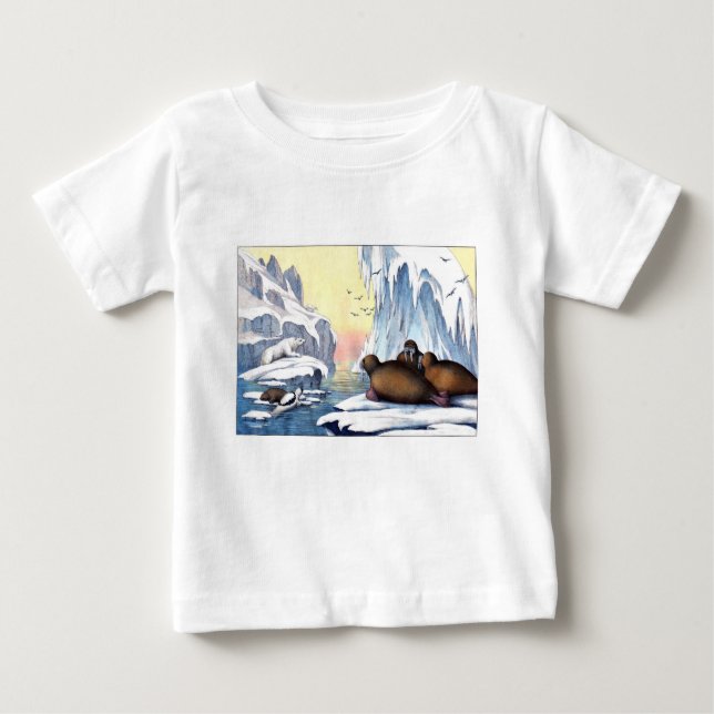 Eisbären, Walrus und Siegel Baby T-shirt (Vorderseite)