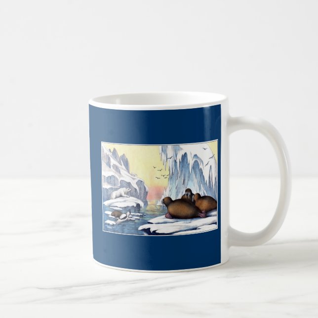 Eisbären, Walrus und Siegel Kaffeetasse (Rechts)