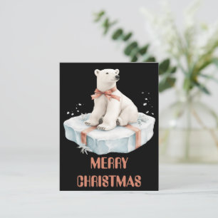 Eisbaren-Weihnachtskarte Feiertagskarte