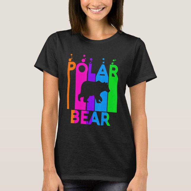 Eisbärenblase mit Silhouette T-Shirt (Vorderseite)