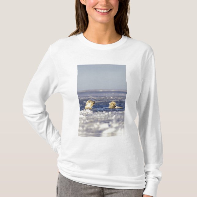Eisbärenjungen spielen T-Shirt (Vorderseite)