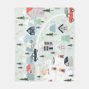 Eisbärenlandschaft, Weihnachtsgebirge. Fleecedecke