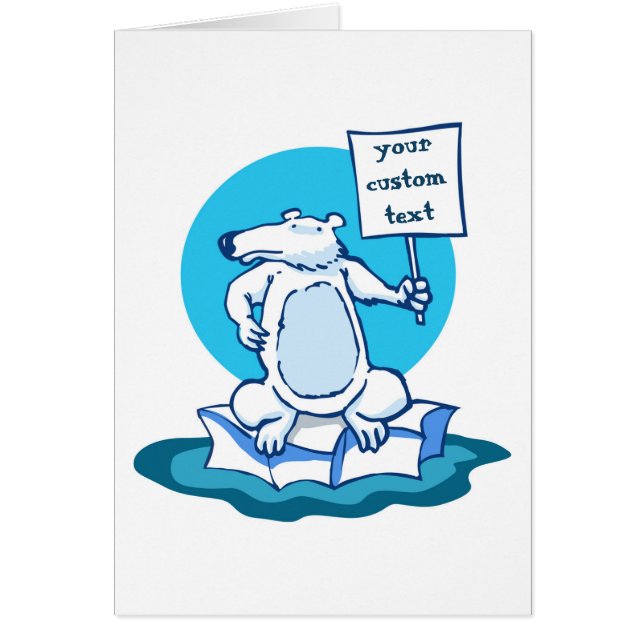 Eisbärenprotest zum witzigen Cartoon der Erderwärm (Vorne)