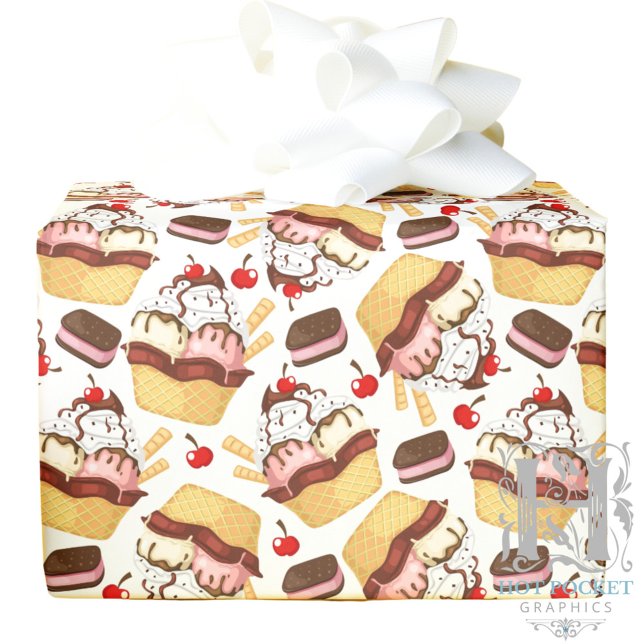 Eisbecher-Geschenkpapier Geschenkpapier (Von Creator hochgeladen)
