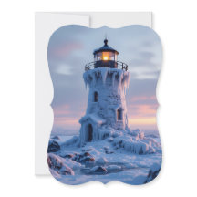 Eisbedeckter Leuchtturm 