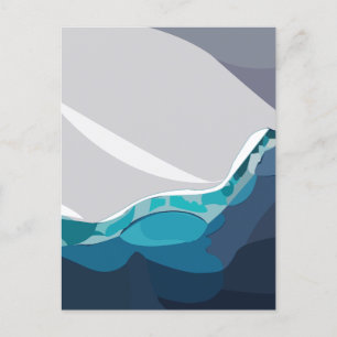 Eisberg-Ozean-Landschaft Postkarte