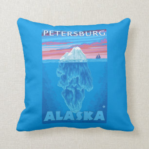 Eisberg-Querschnitt - Petersburg, Alaska Kissen
