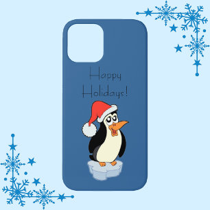 Eisberg schwimmender Pinguin Frohe Feiertage Case-Mate iPhone Hülle