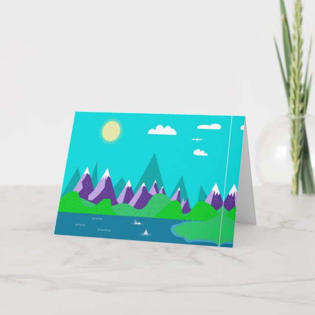 Eisberge Feiertagskarte (Vorderseite)