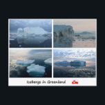 Eisberge in Grönland 3 Postkarte<br><div class="desc">Icebergs bei Ilulissat</div>