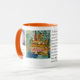 Eisbesuch-Malerei / Künstler Larry Lerew Tasse