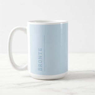 Eisblau - Farbflussmonogramm Kaffeetasse
