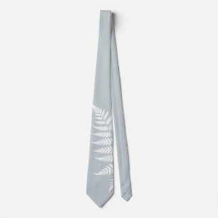 Eisblau Weiße Farn-Hochzeit einfach elegant Krawatte