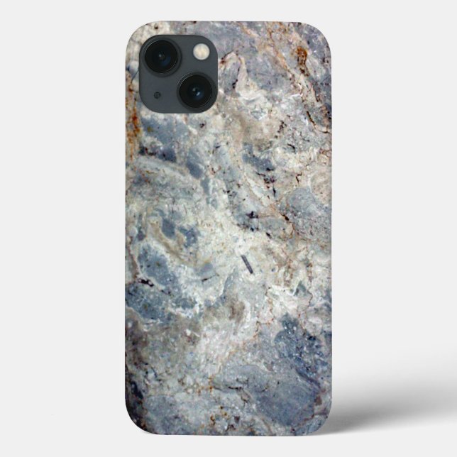 Eisblau, weißer Marmorstein Case-Mate iPhone Hülle (Rückseite)