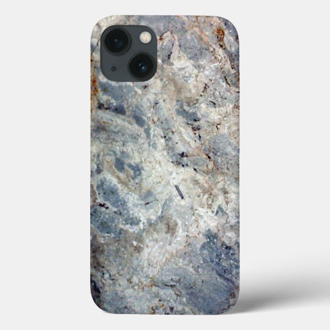 Eisblau, weißer Marmorstein Case-Mate iPhone Hülle (Rückseite)