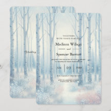 Eisblaue Birkenwald-Hochzeit