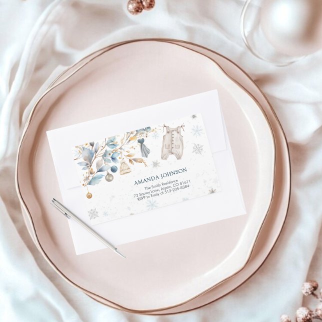 Eisblaue Wäscheleine Briefumschlag mit kleinen Sch Rechteckiger Aufkleber (Von Creator hochgeladen)