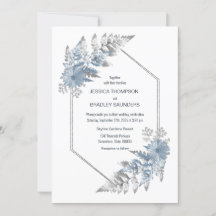 Eisblauer Botanischer Hochzeitstag