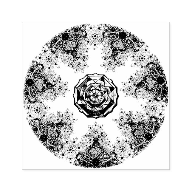 Eisblauer Schneeflocken Gummistempel (Prägung)