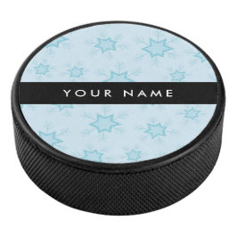 Eisblauer Schneeflocken, Ihr Name, Personalisieren Eishockey Puck