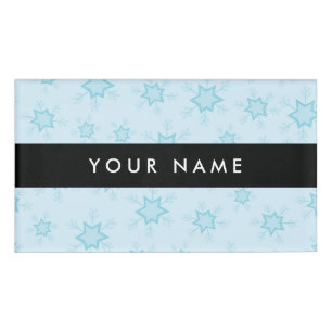 Eisblauer Schneeflocken, Ihr Name, Personalisieren Namenschild