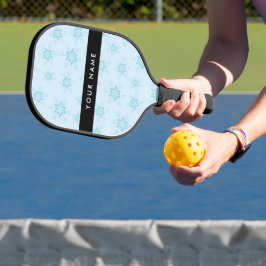 Eisblauer Schneeflocken, Ihr Name, Personalisieren Pickleball Schläger