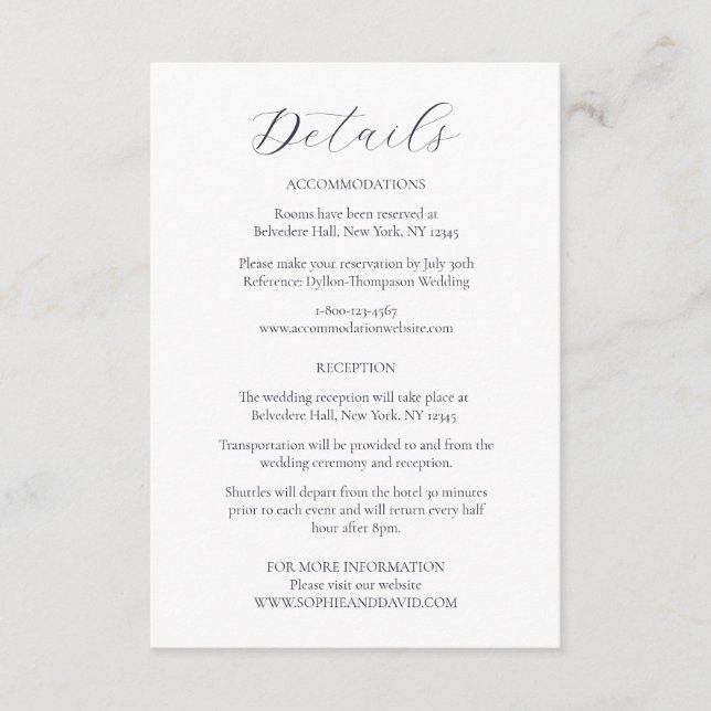 Eisblauer Schneeflocken WinterWedeldetails Begleitkarte (Vorderseite)