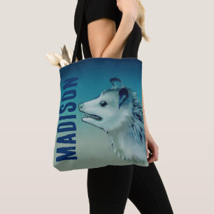 Eisblaues Feralcore-Opossum-Angst-Tasche