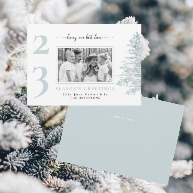 Eisblaues Foto, das unser bestes Leben lebt Einladung (Von Creator hochgeladen)