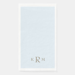 Eisblaues Monogramm Serviette