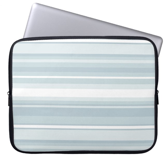 Eisblaustreifen Laptopschutzhülle (Vorderseite)