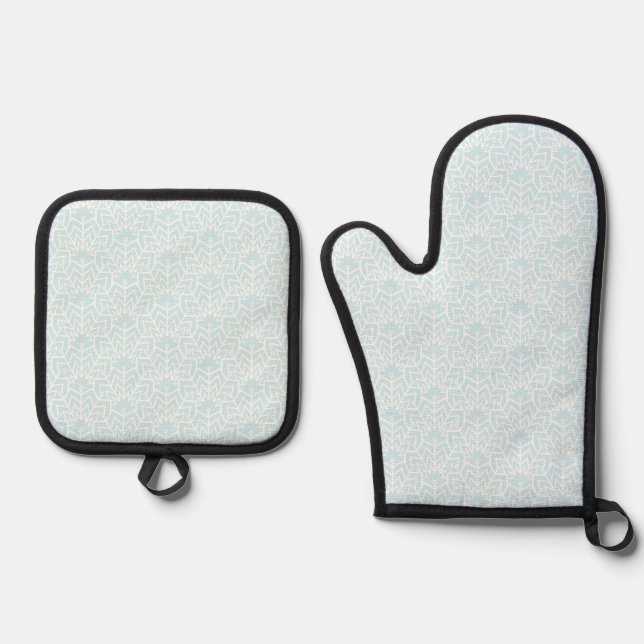 Eisbögen Ofenhandschuh & Topflappen-Set (Vorderseite)