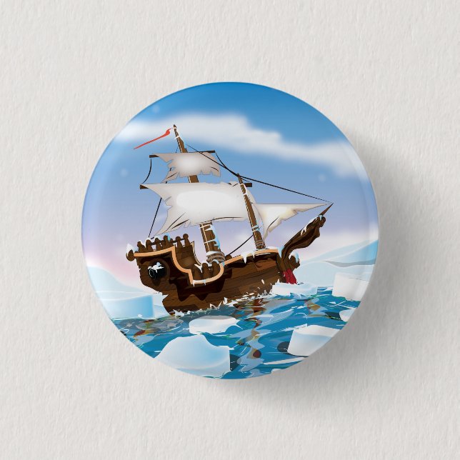 Eisbrecher-Schiff Button (Vorderseite)