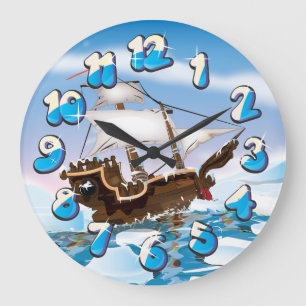 Eisbrecher-Schiff Große Wanduhr