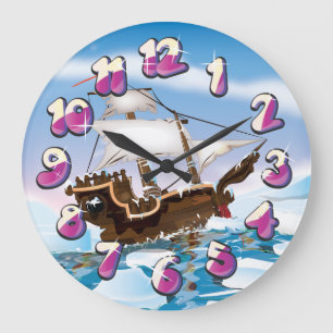 Eisbrecher-Schiff Große Wanduhr