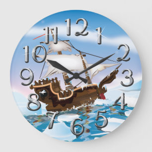 Eisbrecher-Schiff Große Wanduhr