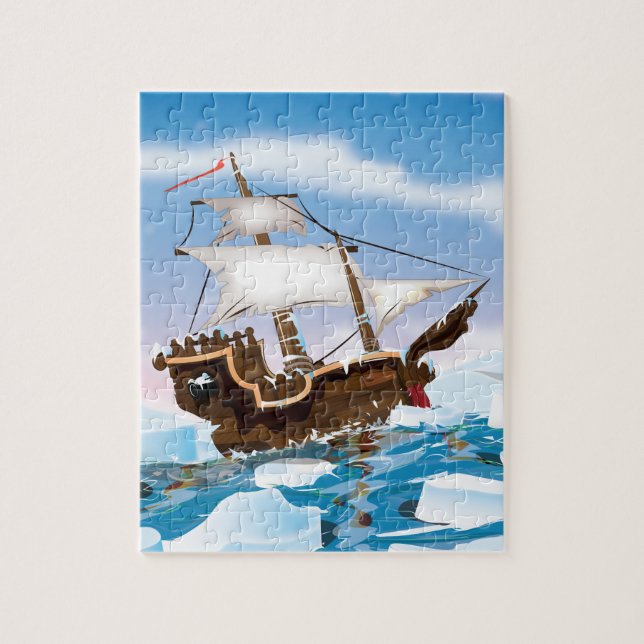 Eisbrecher-Schiff Puzzle (Vertikal)