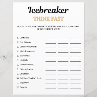 Eisbrecher Think Fast Spiel